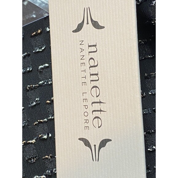 N2. Nanette Top Size M Black Blouse Balloon Sleeve V Neck NWT $88 - Picture 9 of 10